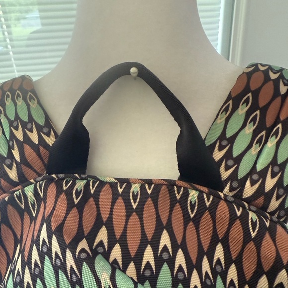 Vera BradleySuerra Stream Patterned Backpack Large in green brown cream & gray - Picture 11 of 11